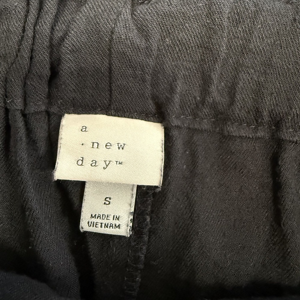 A New Day Pants‎ Women Small Black Pocketed Lightweight Tapered Casual 90s Look - Picture 10 of 11